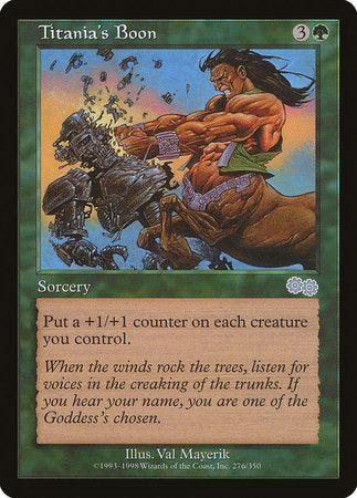 Titania's Boon [Urza's Saga] | Dumpster Cat Games