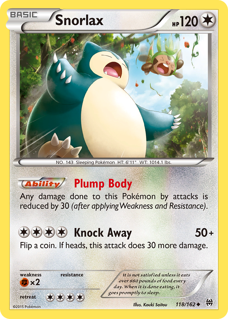 Snorlax (118/162) [XY: BREAKthrough] | Dumpster Cat Games