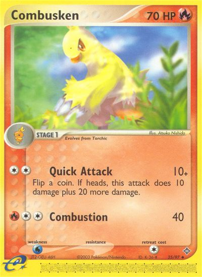 Combusken (25/97) [EX: Dragon] | Dumpster Cat Games