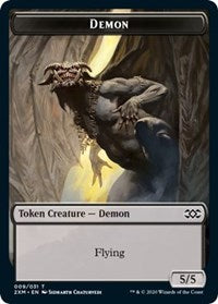 Demon // Squirrel Double-sided Token [Double Masters Tokens] | Dumpster Cat Games