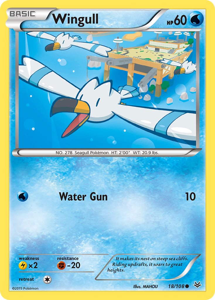 Wingull (18/108) [XY: Roaring Skies] | Dumpster Cat Games