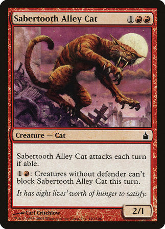 Sabertooth Alley Cat [Ravnica: City of Guilds] | Dumpster Cat Games