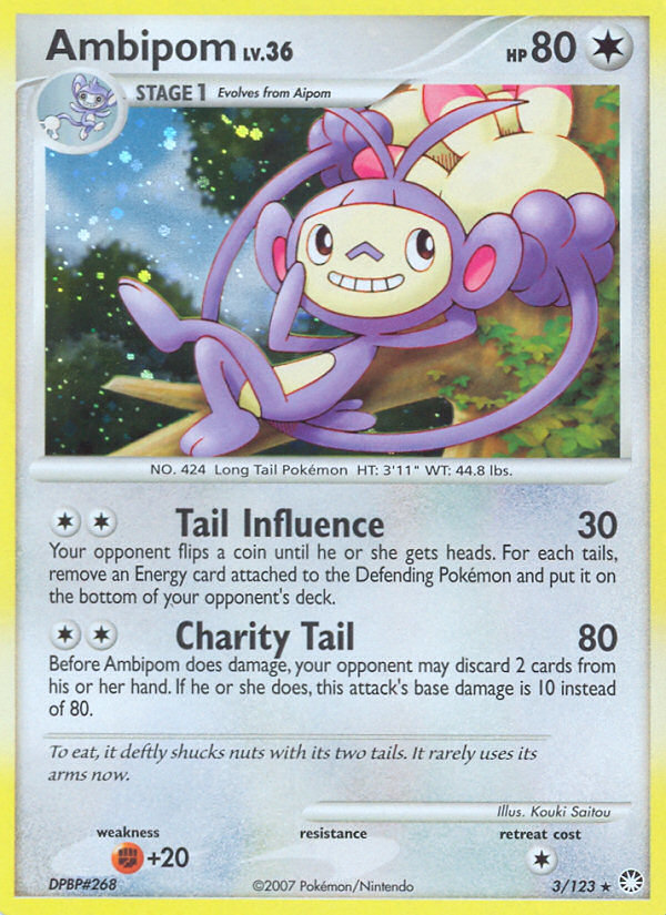 Ambipom (3/123) [Diamond & Pearl: Mysterious Treasures] | Dumpster Cat Games