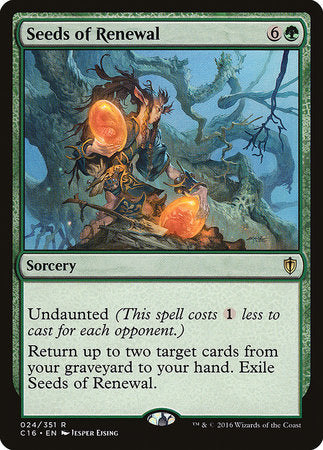 Seeds of Renewal [Commander 2016] | Dumpster Cat Games