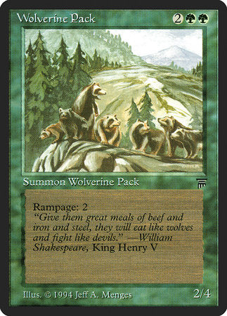 Wolverine Pack [Legends] | Dumpster Cat Games