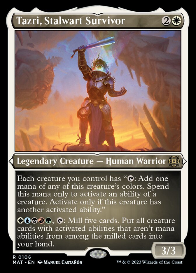 Tazri, Stalwart Survivor (Foil Etched) [March of the Machine: The Aftermath] | Dumpster Cat Games