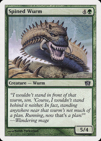 Spined Wurm [Eighth Edition] | Dumpster Cat Games