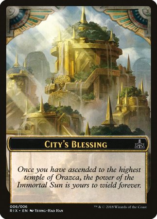 City's Blessing Token (006) [Rivals of Ixalan Tokens] | Dumpster Cat Games