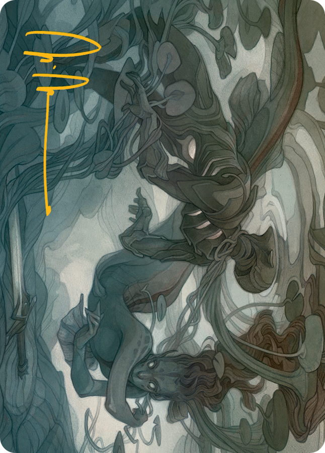 Emry, Lurker of the Loch Art Card (Gold-Stamped Signature) [March of the Machine Art Series] | Dumpster Cat Games