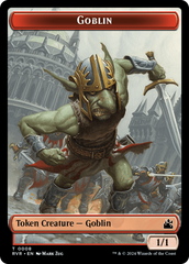 Goblin (0008) // Wurm Double-Sided Token [Ravnica Remastered Tokens] | Dumpster Cat Games