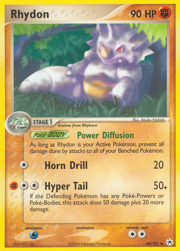 Rhydon (46/101) [EX: Hidden Legends] | Dumpster Cat Games