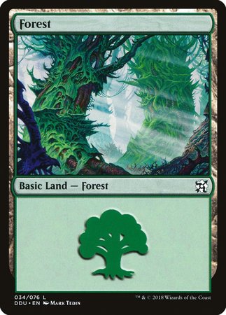Forest (34) [Duel Decks: Elves vs. Inventors] | Dumpster Cat Games