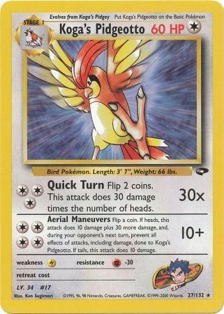 Koga's Pidgeotto (27/132) [Gym Challenge Unlimited] | Dumpster Cat Games