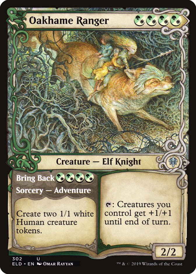 Oakhame Ranger // Bring Back (Showcase) [Throne of Eldraine] | Dumpster Cat Games