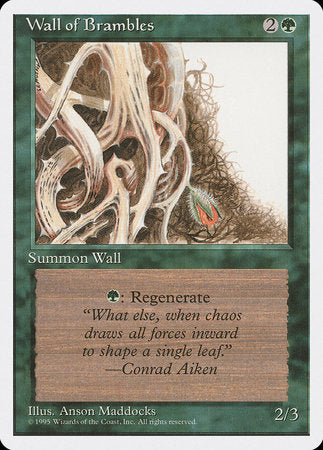 Wall of Brambles [Fourth Edition] | Dumpster Cat Games