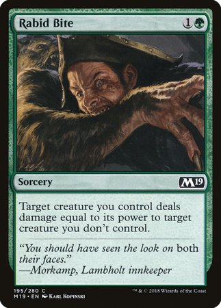 Rabid Bite [Core Set 2019] | Dumpster Cat Games