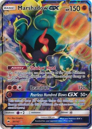 Marshadow GX (80/147) (Jumbo Card) [Sun & Moon: Burning Shadows] | Dumpster Cat Games