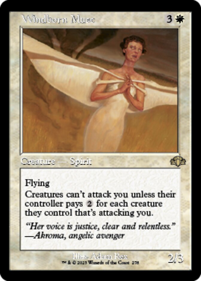 Windborn Muse (Retro) [Dominaria Remastered] | Dumpster Cat Games