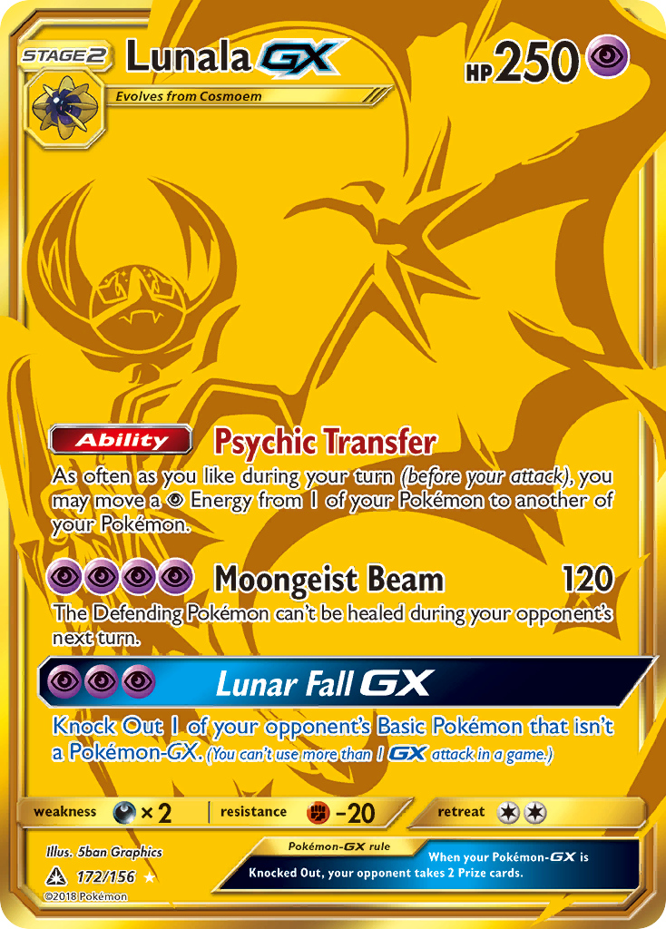 Lunala GX (172/156) [Sun & Moon: Ultra Prism] | Dumpster Cat Games