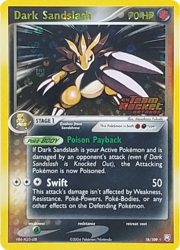 Dark Sandslash (18/109) (Stamped) [EX: Team Rocket Returns] | Dumpster Cat Games