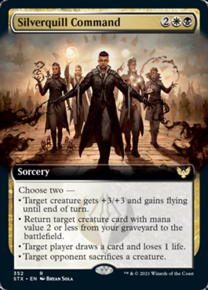 Silverquill Command (Extended) [Strixhaven: School of Mages] | Dumpster Cat Games