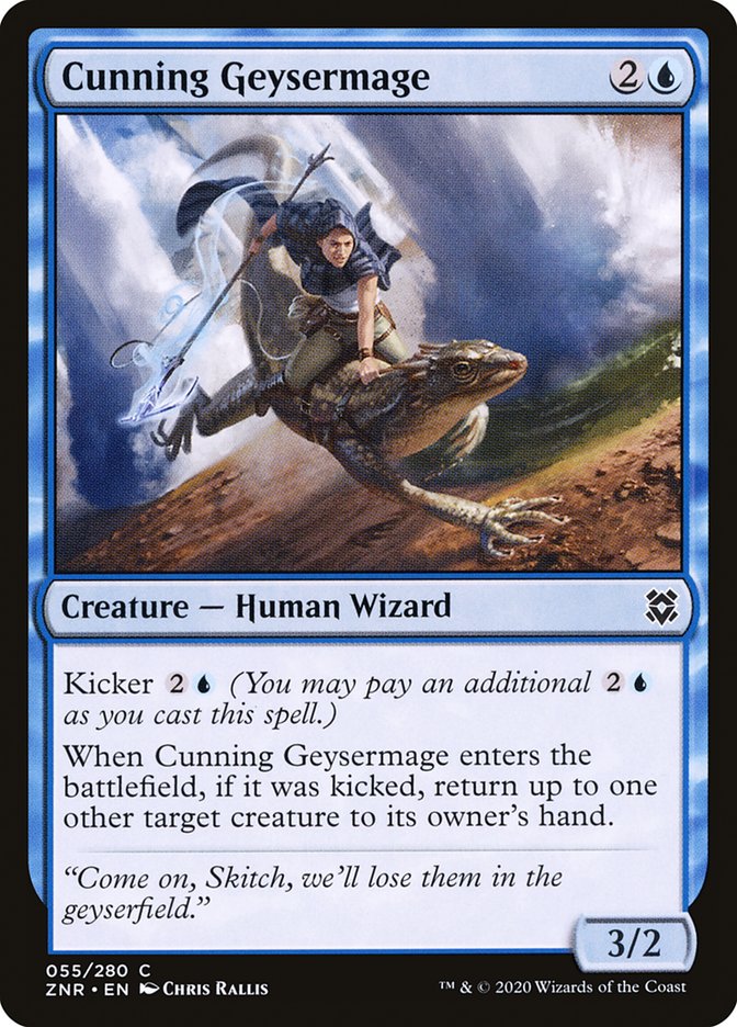 Cunning Geysermage [Zendikar Rising] | Dumpster Cat Games