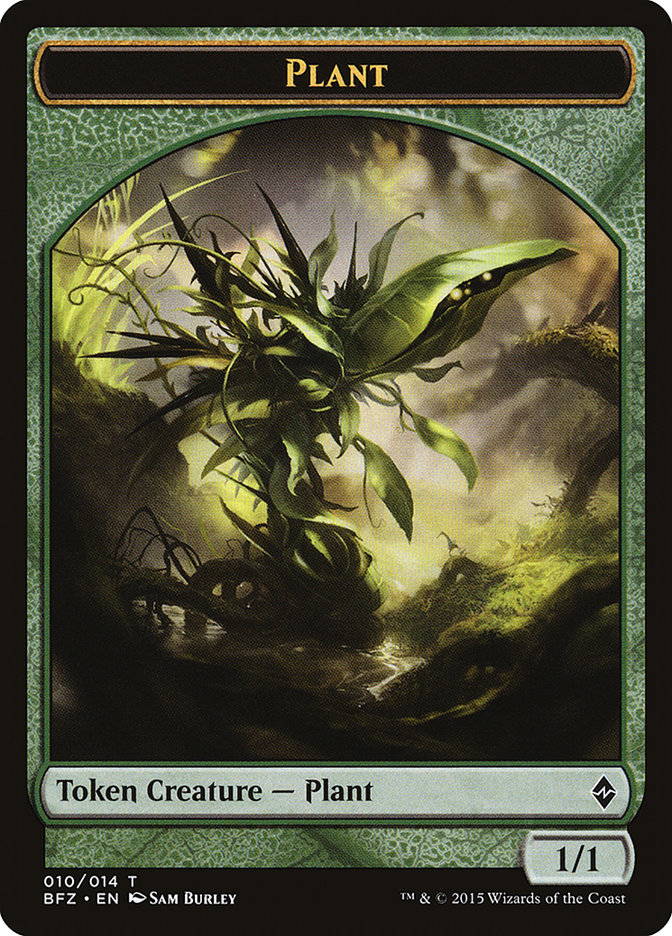 Plant [Battle for Zendikar Tokens] | Dumpster Cat Games