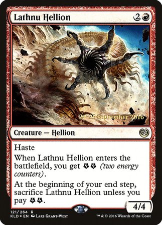 Lathnu Hellion [Kaladesh Promos] | Dumpster Cat Games