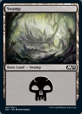 Swamp (267) [Core Set 2021] | Dumpster Cat Games
