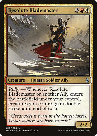 Resolute Blademaster [Battle for Zendikar] | Dumpster Cat Games