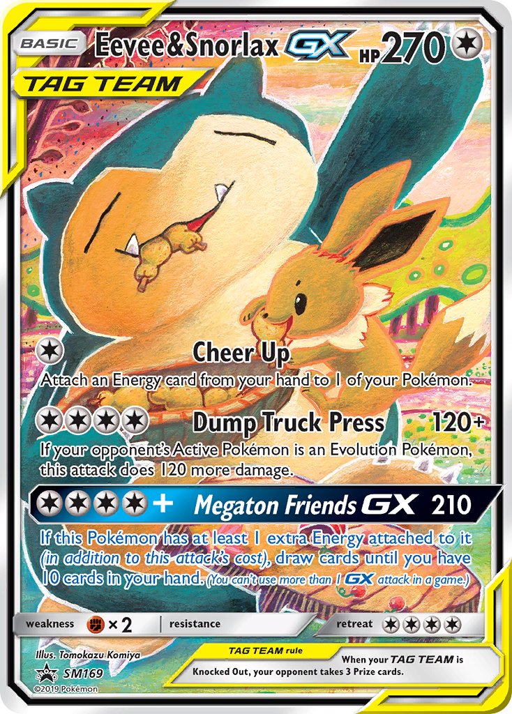 Eevee & Snorlax GX (SM169) [Sun & Moon: Black Star Promos] | Dumpster Cat Games