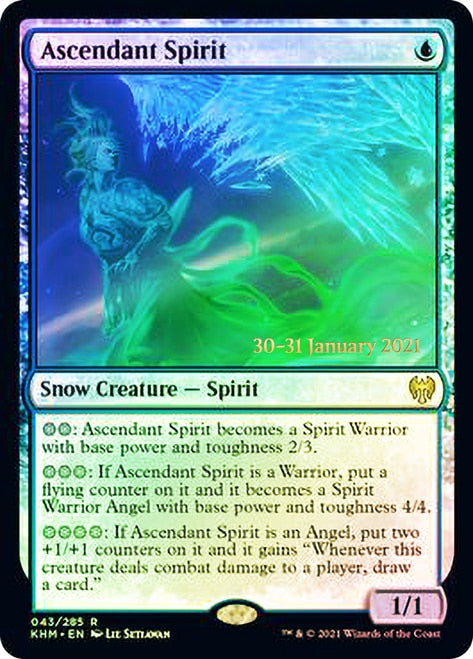 Ascendant Spirit  [Kaldheim Prerelease Promos] | Dumpster Cat Games