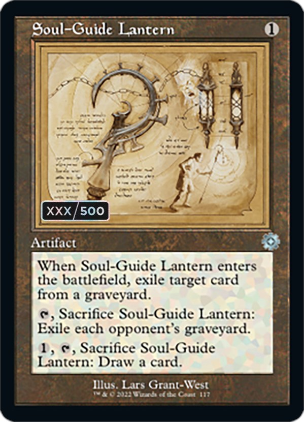 Soul-Guide Lantern (Retro Schematic) (Serial Numbered) [The Brothers' War Retro Artifacts] | Dumpster Cat Games
