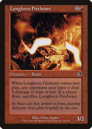 Longhorn Firebeast [Torment] | Dumpster Cat Games