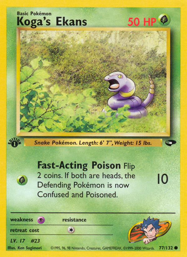 Koga's Ekans (77/132) [Gym Challenge 1st Edition] | Dumpster Cat Games
