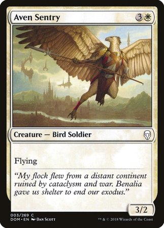 Aven Sentry [Dominaria] | Dumpster Cat Games