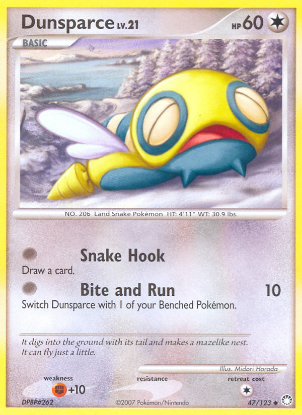Dunsparce (47/123) [Diamond & Pearl: Mysterious Treasures] | Dumpster Cat Games