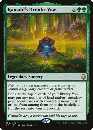 Kamahl's Druidic Vow [Dominaria] | Dumpster Cat Games