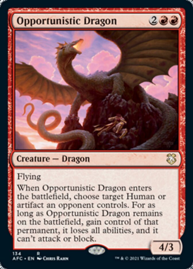 Opportunistic Dragon [Dungeons & Dragons: Adventures in the Forgotten Realms Commander] | Dumpster Cat Games