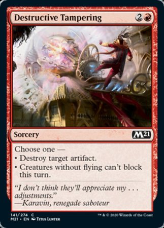 Destructive Tampering [Core Set 2021] | Dumpster Cat Games