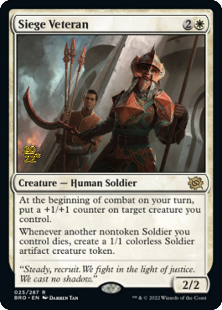 Siege Veteran [The Brothers' War: Prerelease Promos] | Dumpster Cat Games