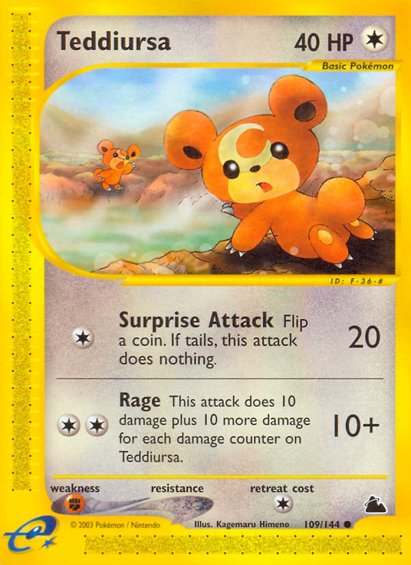 Teddiursa (109/144) [Skyridge] | Dumpster Cat Games