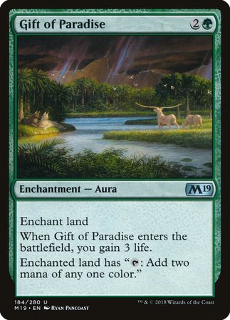 Gift of Paradise [Core Set 2019] | Dumpster Cat Games