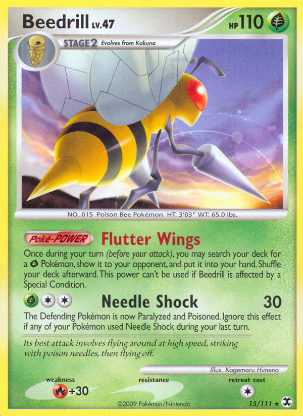 Beedrill (15/111) [Platinum: Rising Rivals] | Dumpster Cat Games