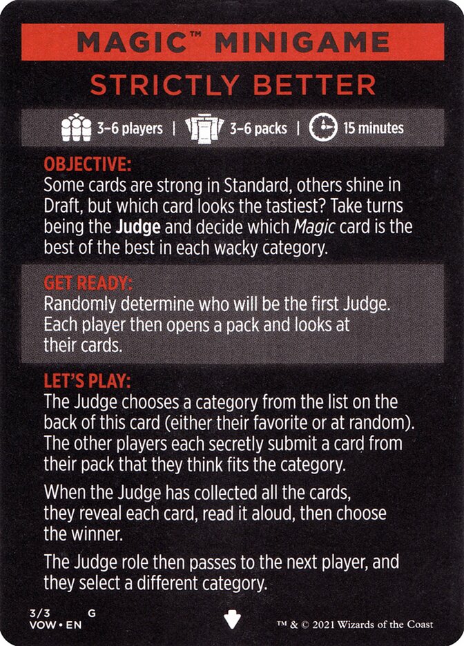 Strictly Better (Magic Minigame) [Innistrad: Crimson Vow Minigame] | Dumpster Cat Games