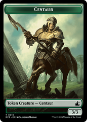 Elf Knight // Centaur Double-Sided Token [Ravnica Remastered Tokens] | Dumpster Cat Games