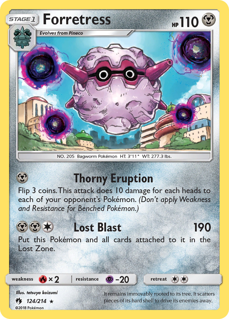 Forretress (124/214) [Sun & Moon: Lost Thunder] | Dumpster Cat Games