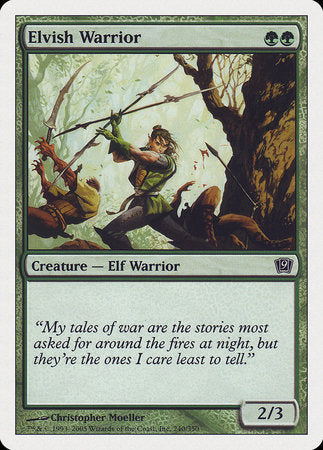 Elvish Warrior [Ninth Edition] | Dumpster Cat Games