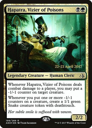 Hapatra, Vizier of Poisons [Amonkhet Promos] | Dumpster Cat Games