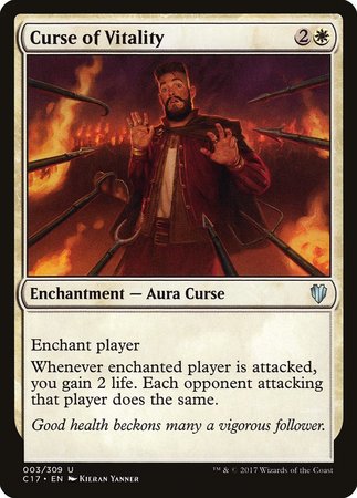 Curse of Vitality [Commander 2017] | Dumpster Cat Games